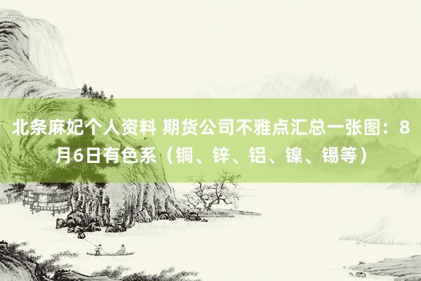 北条麻妃个人资料 期货公司不雅点汇总一张图：8月6日有色系（铜、锌、铝、镍、锡等）