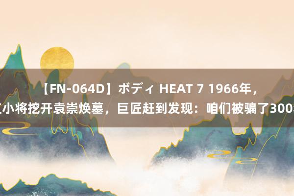 【FN-064D】ボディ HEAT 7 1966年，红小将挖开袁崇焕墓，巨匠赶到发现：咱们被骗了300年