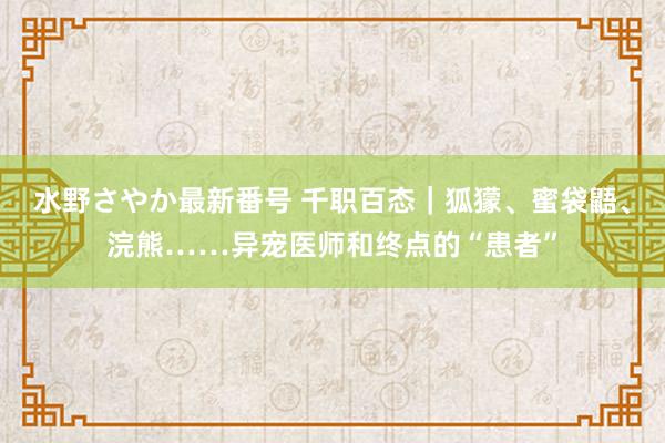 水野さやか最新番号 千职百态｜狐獴、蜜袋鼯、浣熊……异宠医师和终点的“患者”