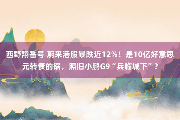 西野翔番号 蔚来港股暴跌近12%！是10亿好意思元转债的锅，照旧小鹏G9“兵临城下”？