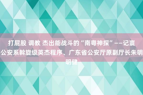 打屁股 调教 杰出能战斗的“南粤神探”——记寰宇公安系斡旋级英杰程序、广东省公安厅原副厅长朱明健